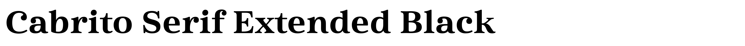 Cabrito Serif Extended Black